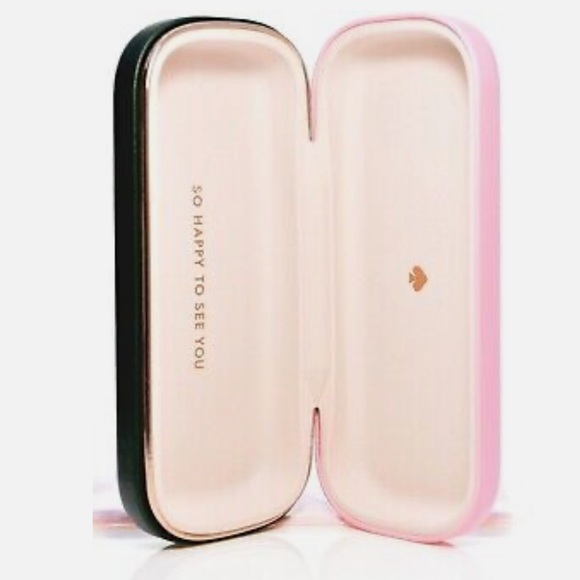 Kate Spade New Authentic Hard Clamshell Eyeglasses Case - Pink - Picture 2 of 12